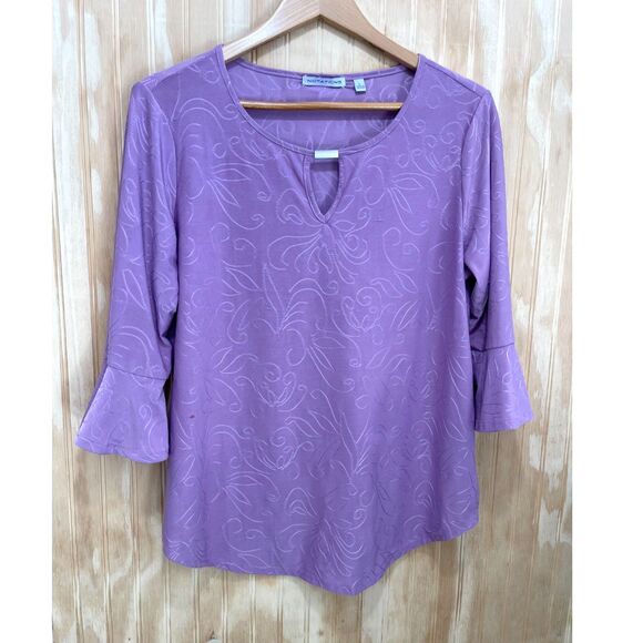 Notations Tops - Notations Y2K top whimsy goth broke bell sleeves purple fairy women L
